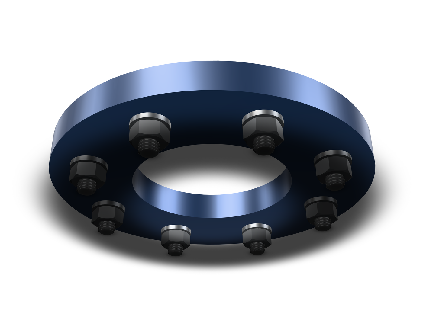 Under the flange ring